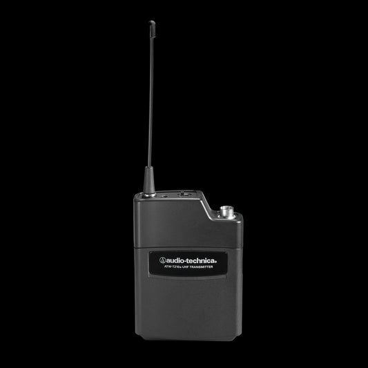 Audio-Technica ATW-210a 2000 Series UHF UniPak Bodypack Transmitter in black color.