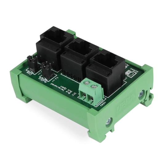 AUDAC ARJ03P Junction Box - RJ45 Splitter for Twisted Pair Databus with Power Supply Connection