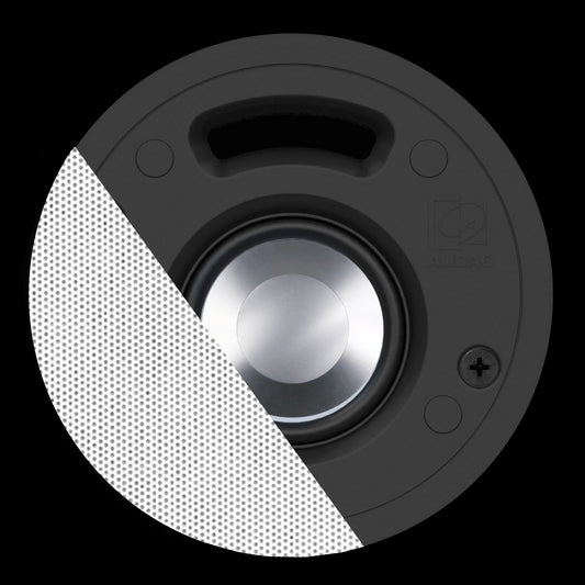 Audac high-end ceiling speaker, 2 inch, white version, designed for high-quality audio performance.