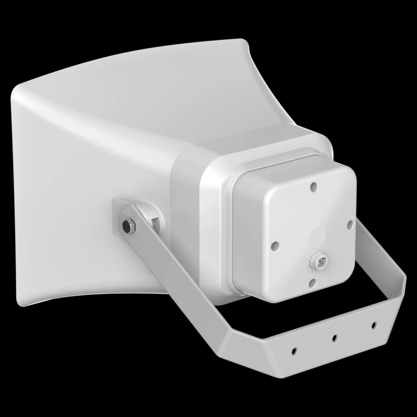 Rear view of the Audac 2-Way Horn Loudspeaker 6.5 inch, showcasing its design and features.