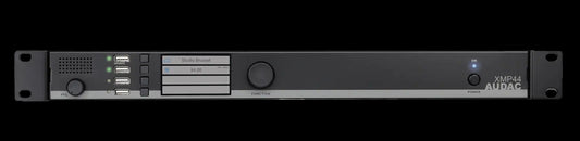Audac SourceCon professional modular audio system showcasing its sleek design and features.
