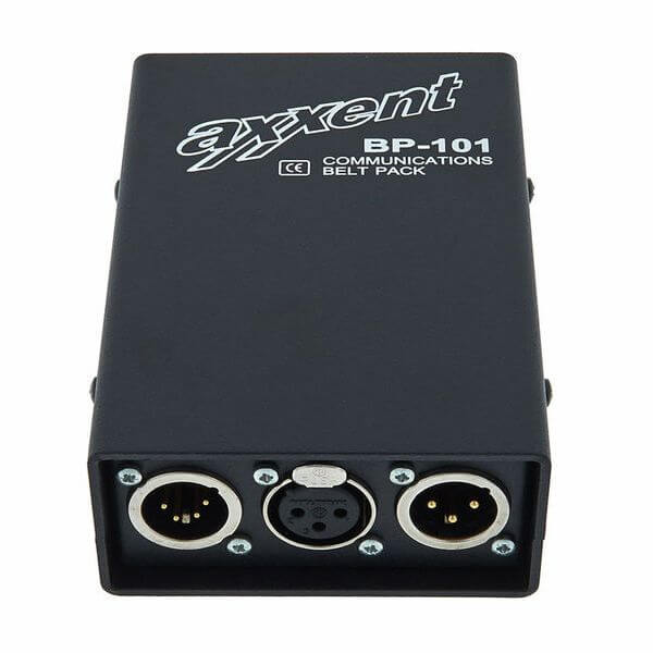 Axxent BP101 Belt Pack sound and light alarm with vibration alarm option, shown in a detailed image.