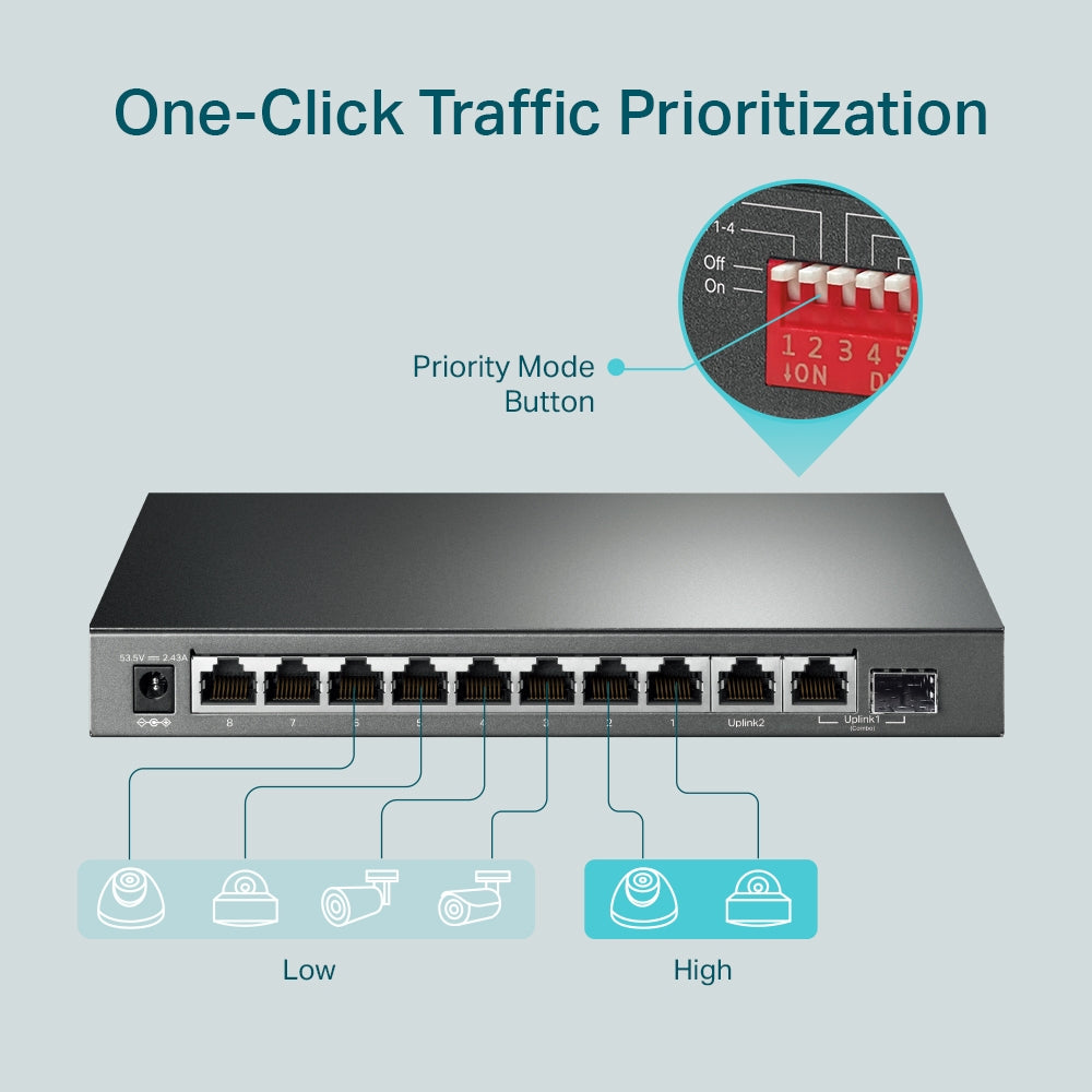 TP-Link 10-Port PoE+ Gigabit Desktop Switch