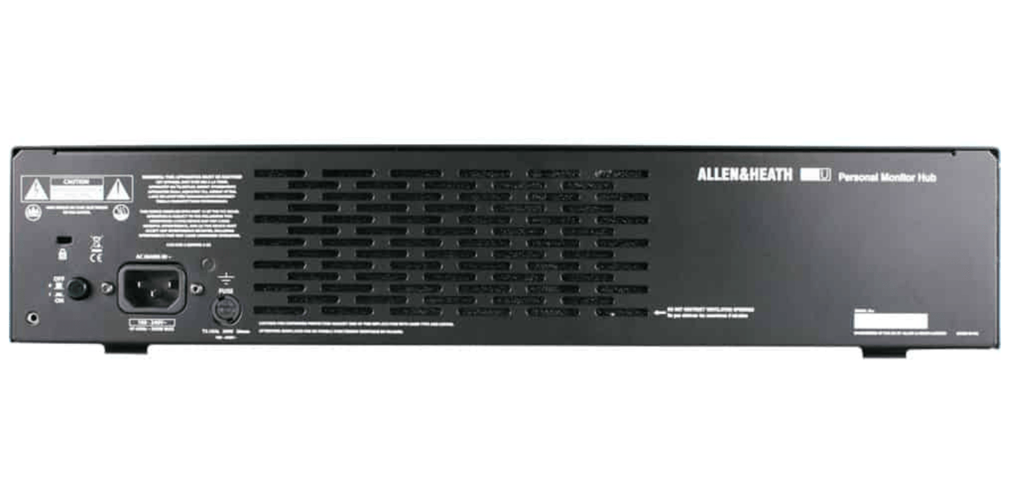 Â Allen & Heath ME-U - 10 Port PoE Hub for ME-1 Mixers with ME-D Option Card from the back