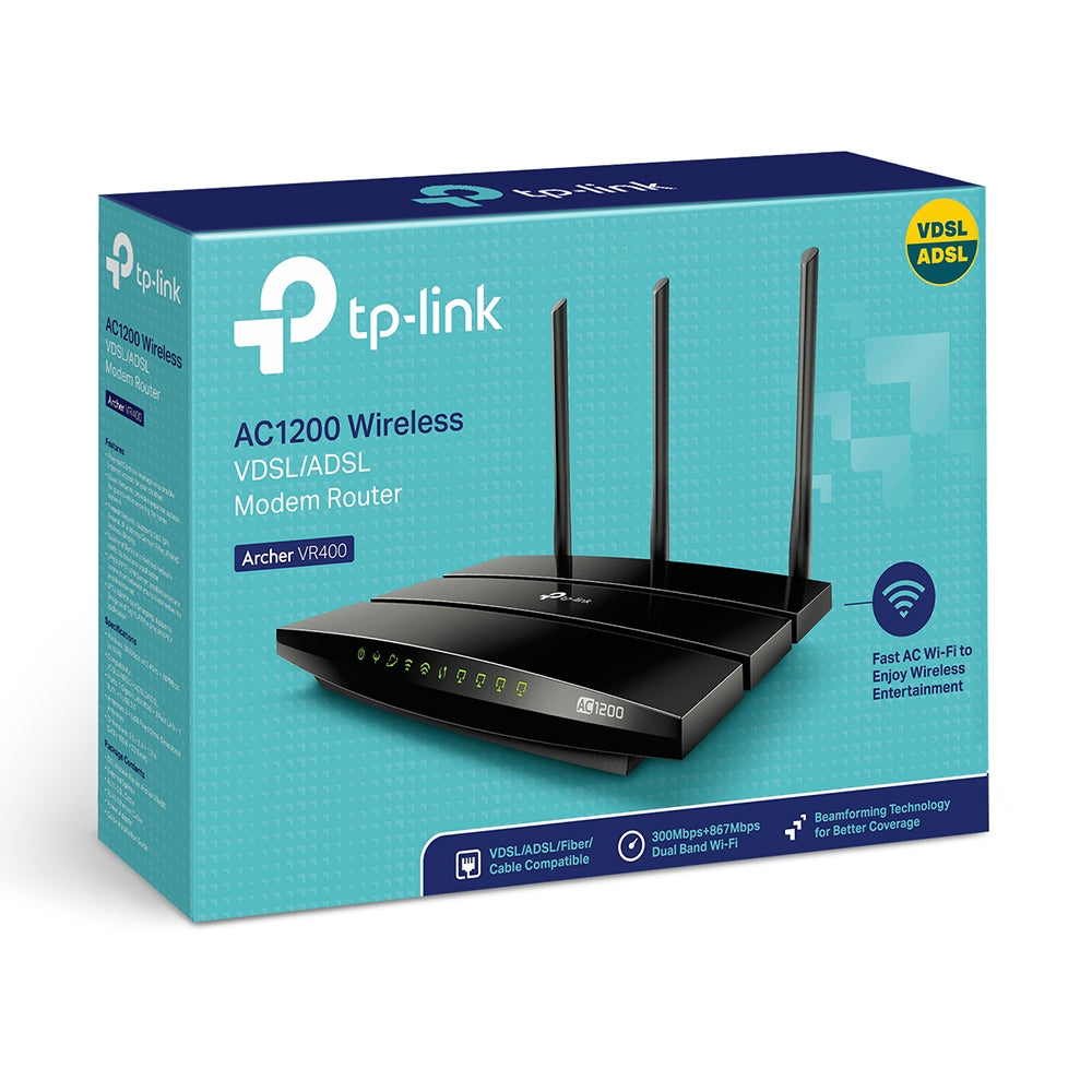 TP-Link VR400 1267Mbps Dual Band Modem Router