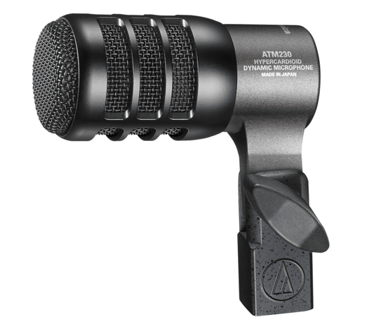 Audio-Technica ATM230 - Hypercardioid Dynamic Instrument Microphone from the side