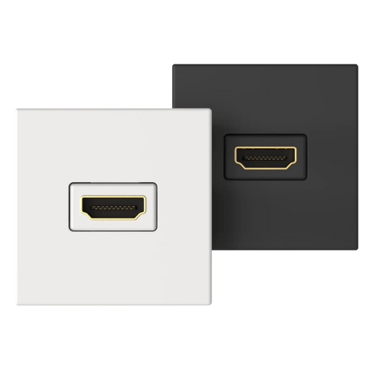 AUDAC CP45HDM Connection Plate for HDMI, 45 x 45 mm, in black color.