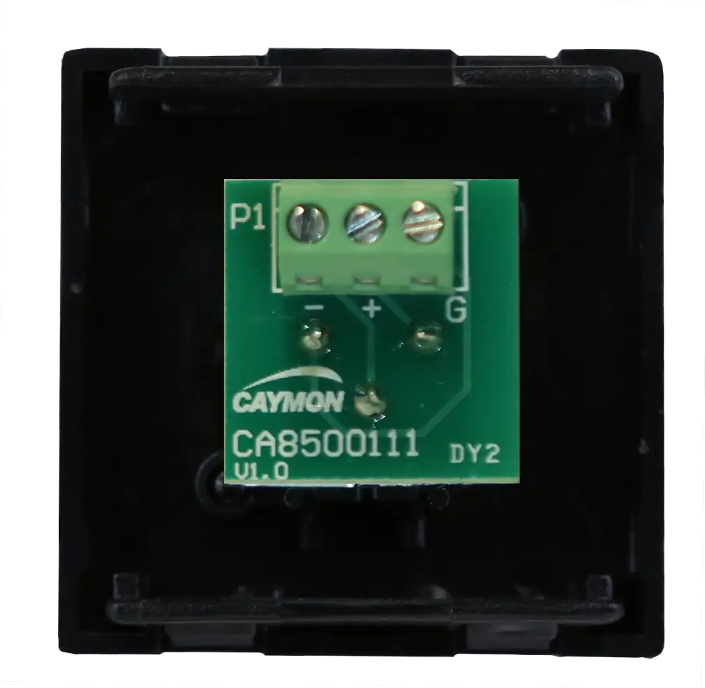 Back view of the AUDAC CP45XLFS XLR Female Connection Plate, 45x45mm, solderless, in black color.
