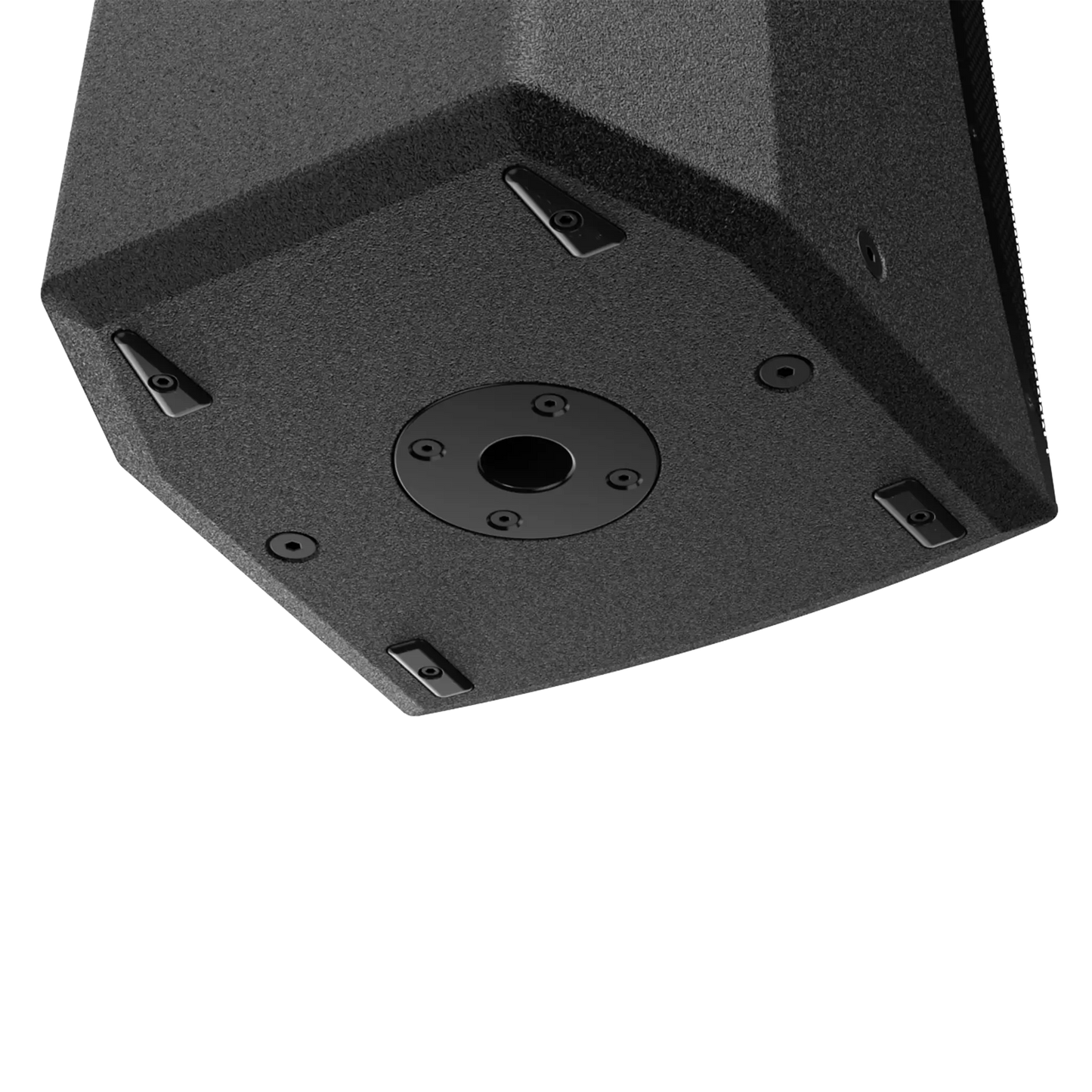 AUDAC VEXO110 10 inch high performance 2-way loudspeaker in black, showcasing its design and features.