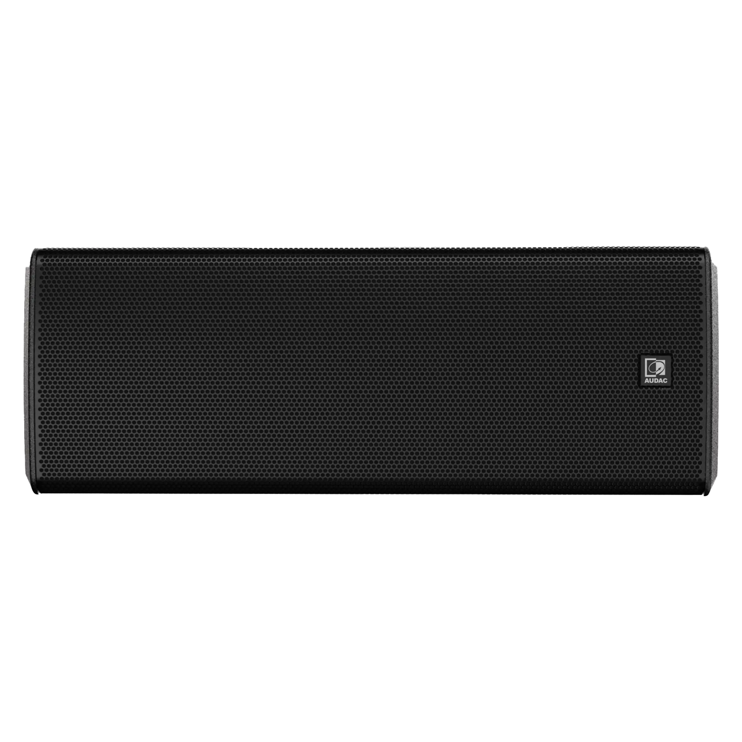 AUDAC VEXO208 Compact 8-Inch High Performance 3-Way Loudspeaker in black color, showcasing the front view.