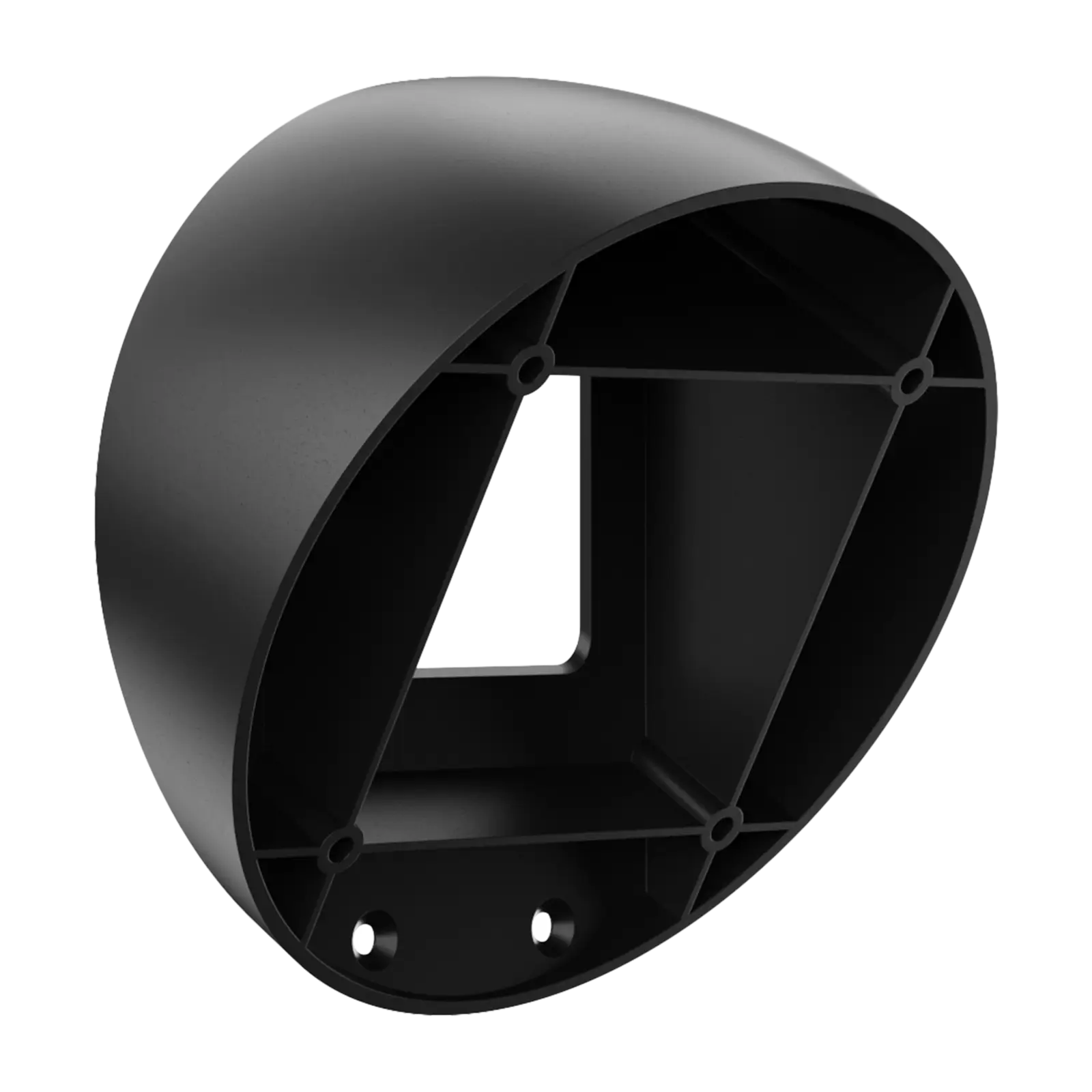 AUDAC WMA60M Extension Mount in black, designed for ATEO6M speakers, showcasing its inclination angle feature.
