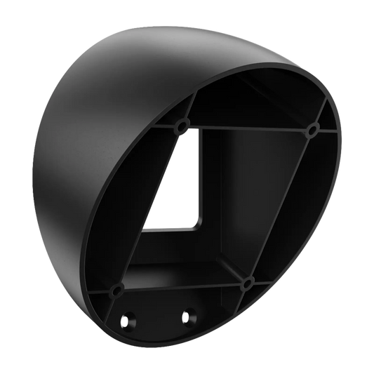 AUDAC WMA60M Extension Mount in black, designed for ATEO6M speakers, showcasing its inclination angle feature.