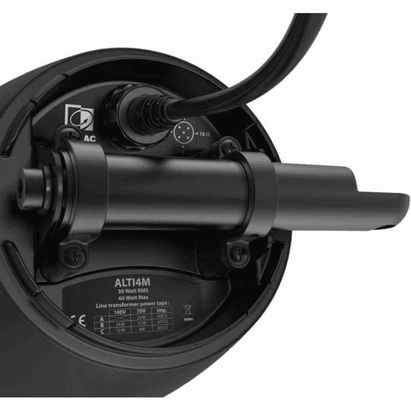 Audac 2-way 6.5 inch design surface mount loudspeakers in black color.