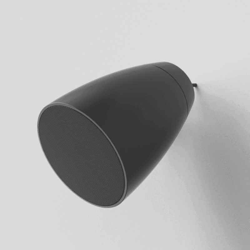 Audac 2-way 6.5-inch design surface mount loudspeakers in black color.