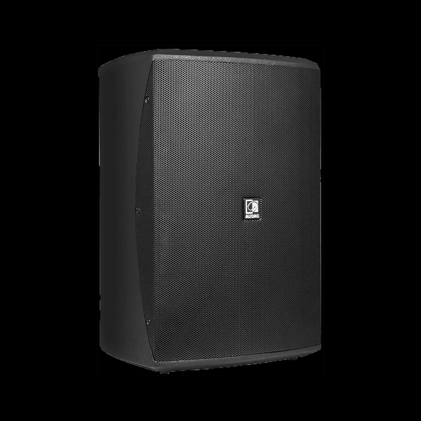 Audac Compact high-power speaker with an 8-inch driver in black color.