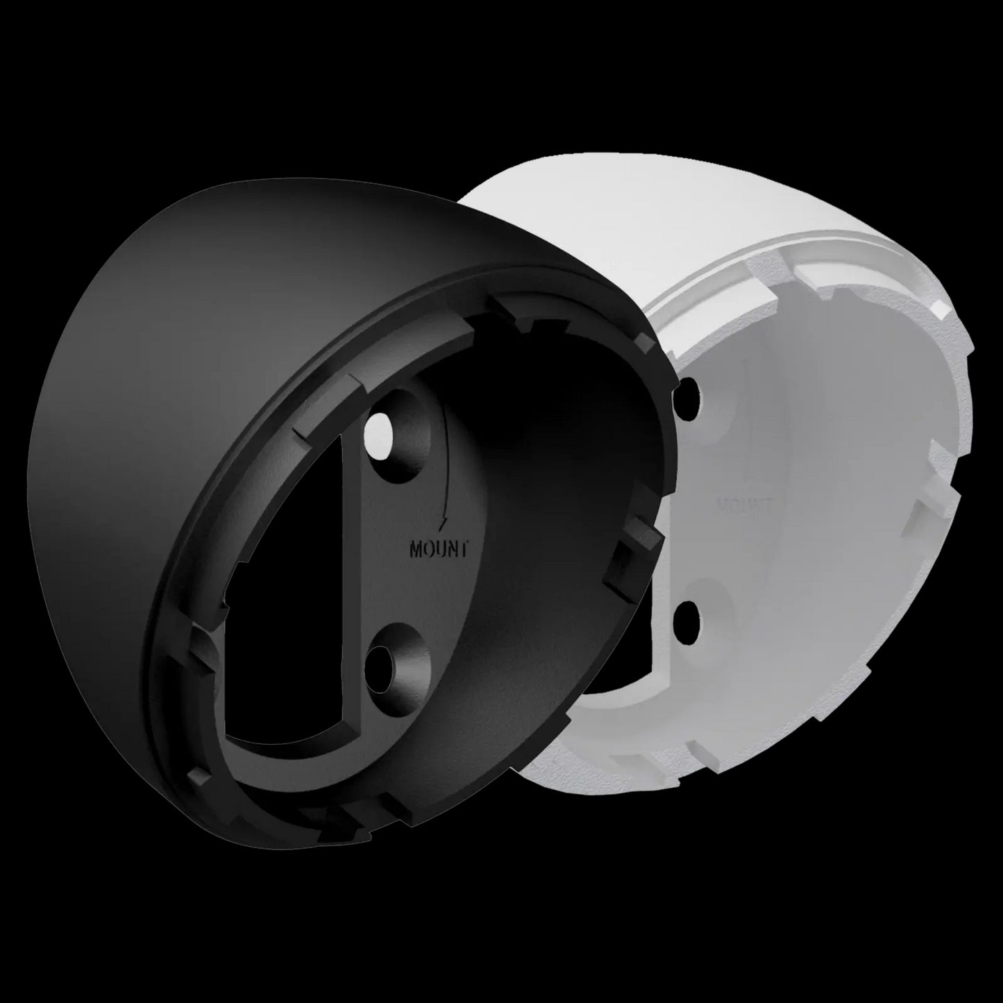 Audac extension mount with a 30-degree incline angle designed for the ATEO2 in black color.