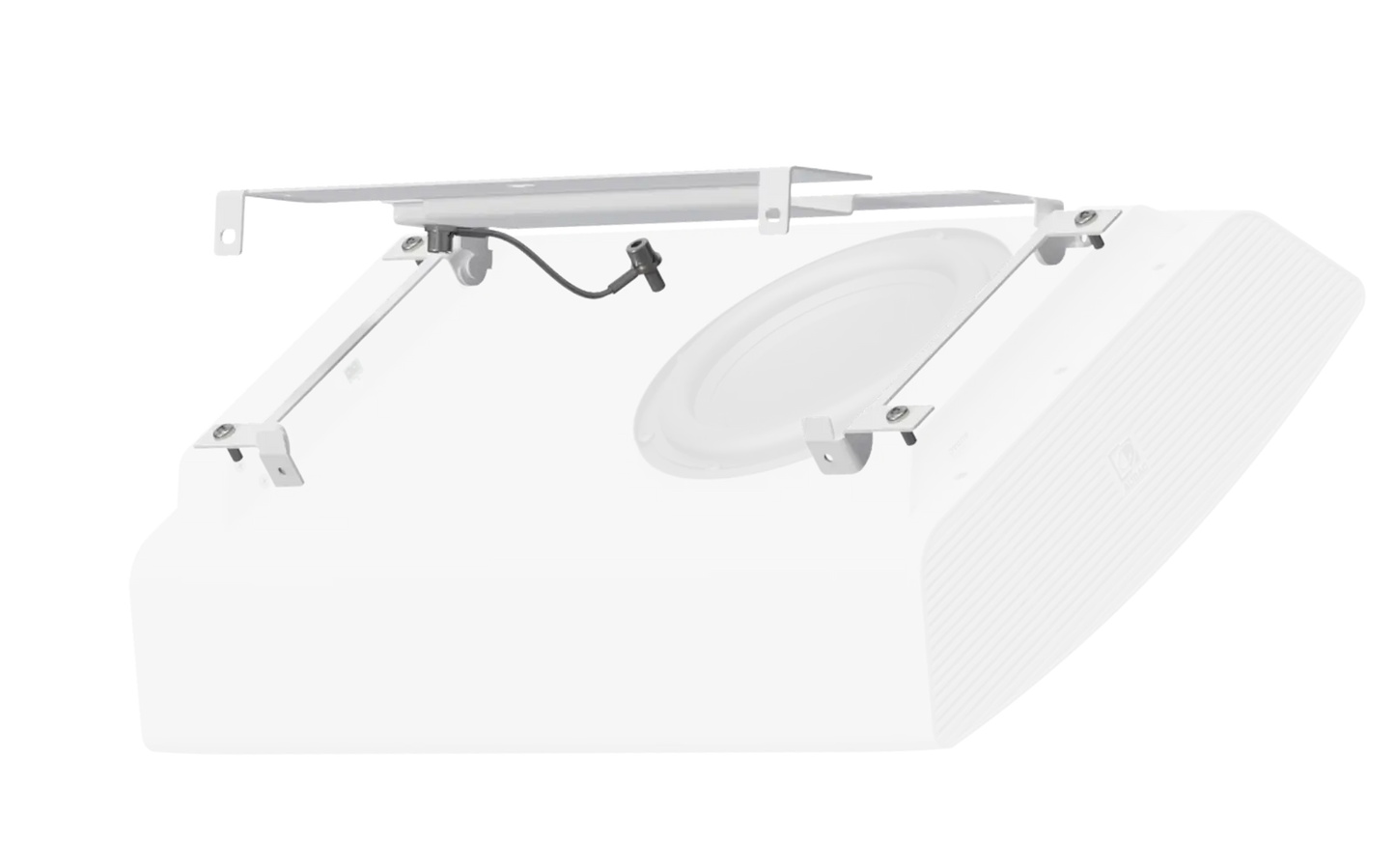 AUDAC Ceiling Mounting Bracket for NOBA8(A) in black, model MBK410C, suitable for ceiling installations.