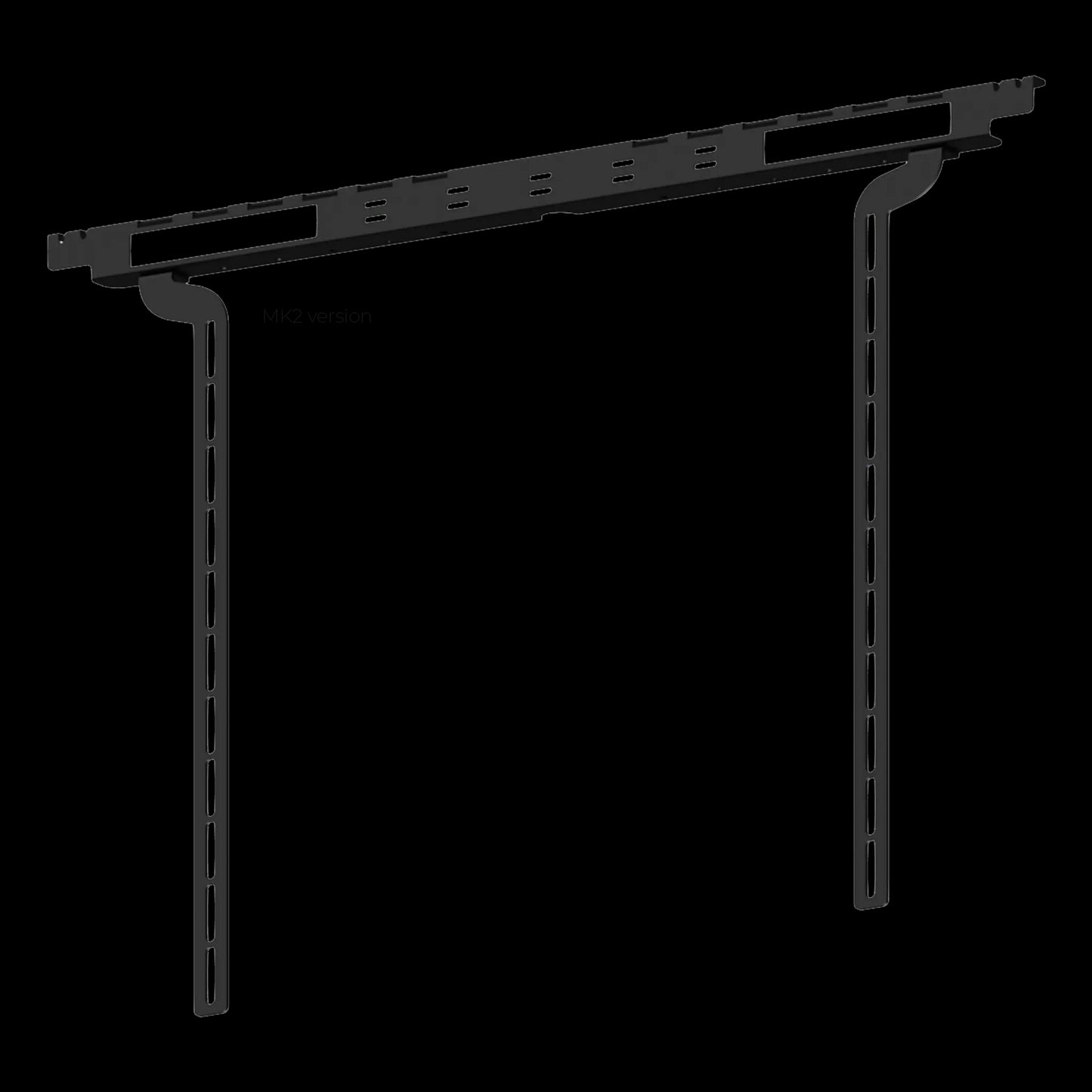 Audac screen mount bracket for IMEO2 in black color, designed for secure mounting.