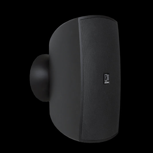 Audac Wall speaker in black, 6 inches, 16Ohm version with CleverMount, suitable for various audio setups.