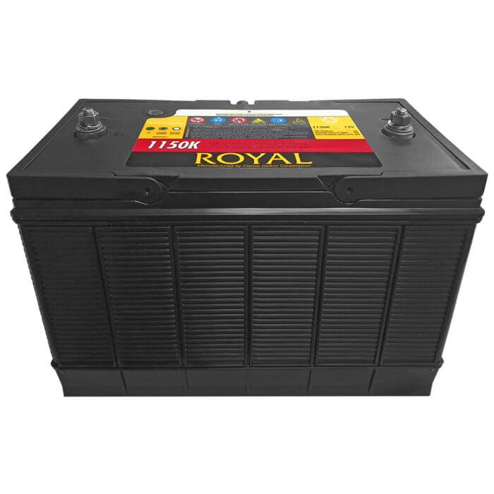 Image of a 12V 100Ah semi-sealed lead acid battery, showcasing its design and features.