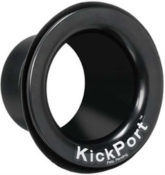 Image of the BIG BANG 5 inch Bass Drum Kickport in black, designed to enhance sound quality for drummers.
