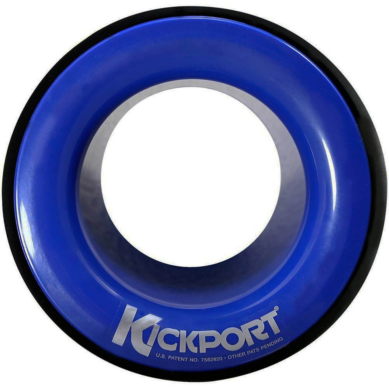 KickPort KP2-BLU 5 inch bass drum port in blue color, designed to enhance kick drum sound.