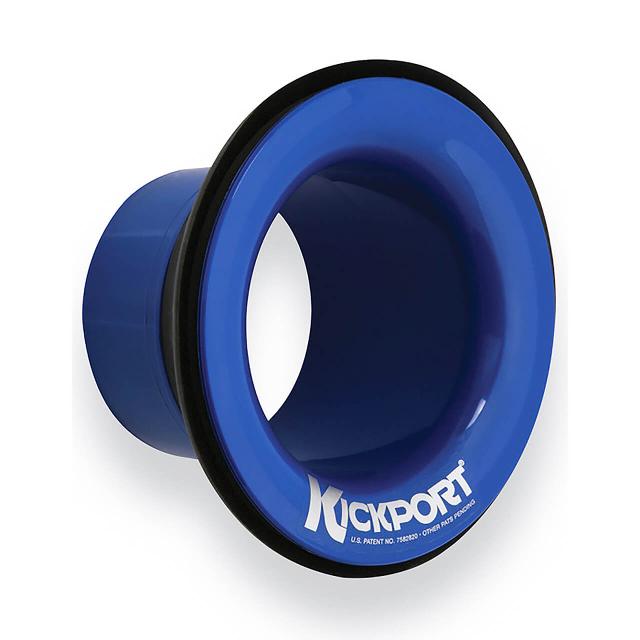KickPort KP2-BLU 5-inch Bass Drum Port in blue, designed to enhance kick drum sound.