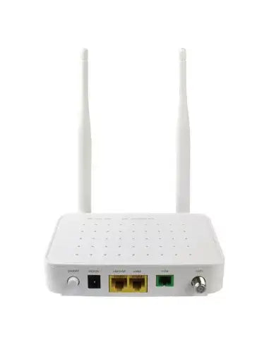 BDCOM xPON ONU/ONT device with 1 RF port and 1GB capacity, supporting up to 300Mbps wireless connectivity.