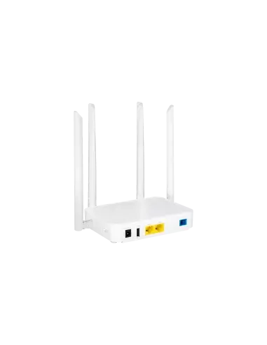 BDCOM xPON ONU/ONT device featuring 802.11ac technology and two 1GB LAN ports.