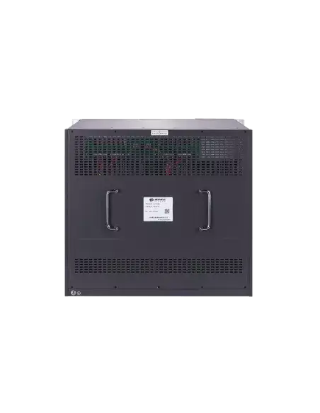 Image of an empty BDCOM EPON OLT chassis, designed for housing optical line terminal equipment.