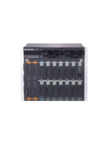 BDCOM EPON OLT Chassis - Empty, showcasing the design and structure of the chassis.