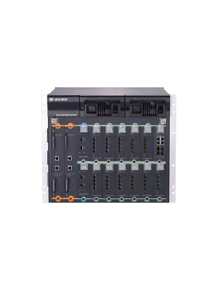 Image of the BDCOM EPON OLT Chassis in an empty state, showcasing its design and structure.