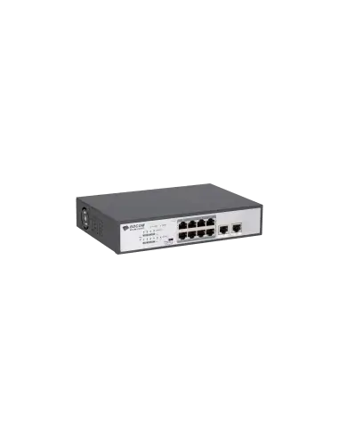 Image of the BDCOM 8-Port Gigabit POE Switch featuring 120W power and 2 GE TX ports.