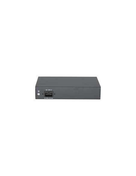 Image of the BDCOM 8-Port Gigabit POE Switch featuring 120W power output and 2 GE TX ports, showcasing its design and ports.