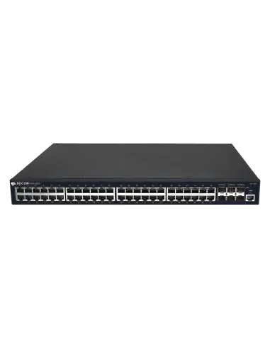 BDC 48-Port L3 PoE Switch with 10GE SFP+ featuring multiple ports for enhanced connectivity.