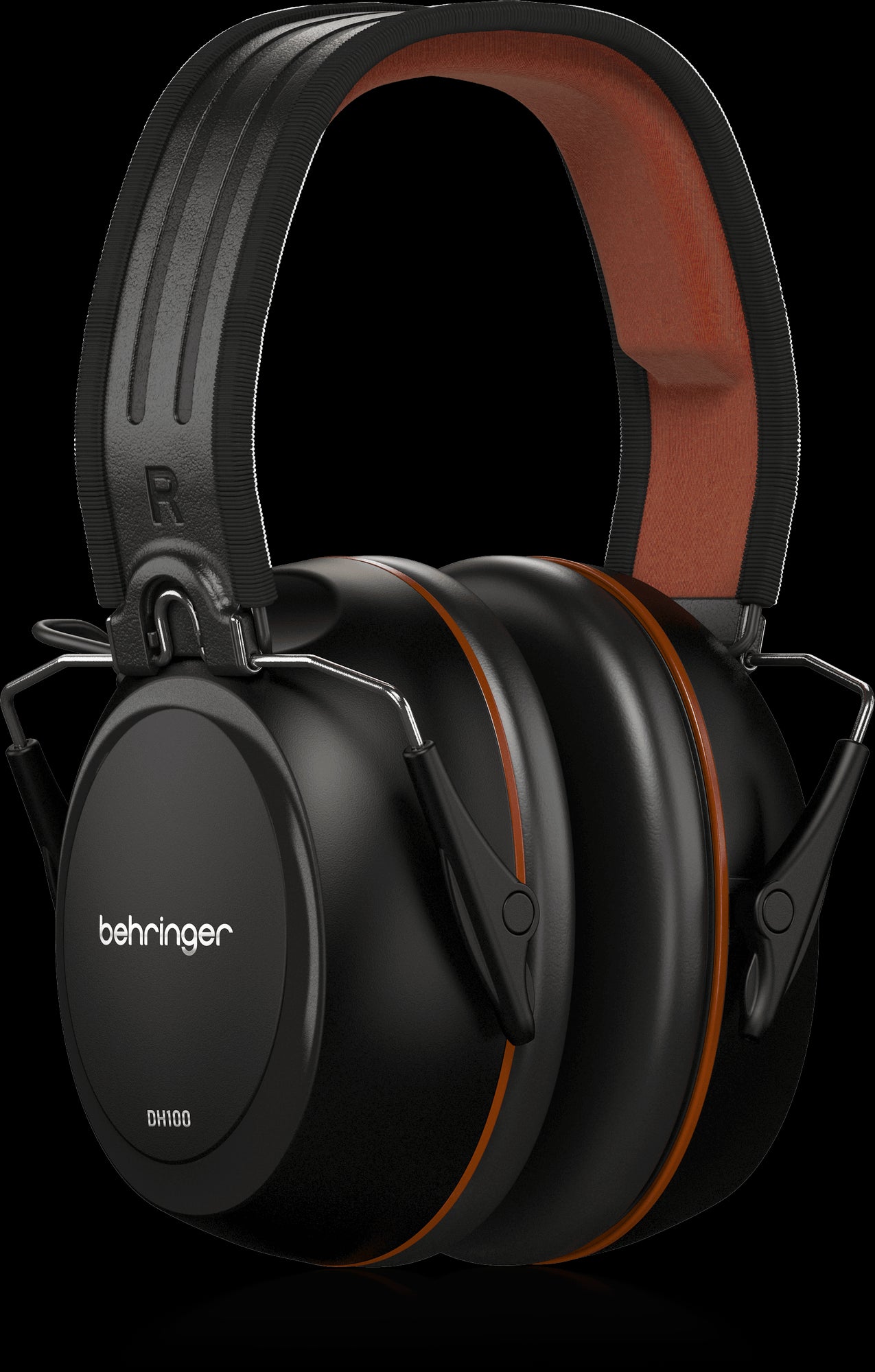 Behringer DH100 Lightweight DJ Headphones showcasing powerful sound capabilities.