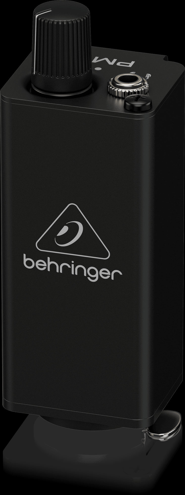 Behringer PM1 Personal Single-Channel In-Ear Monitor Amplifier showing the right side view.