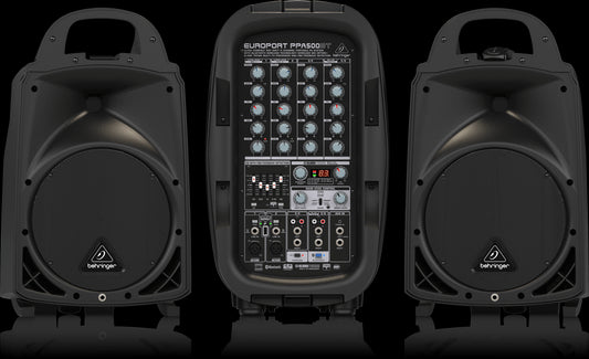 Behringer PPA500BT Portable PA System with Bluetooth Audio Streaming, front view
