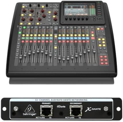 Behringer X32 Digital Mixer showcasing its control surface and design.