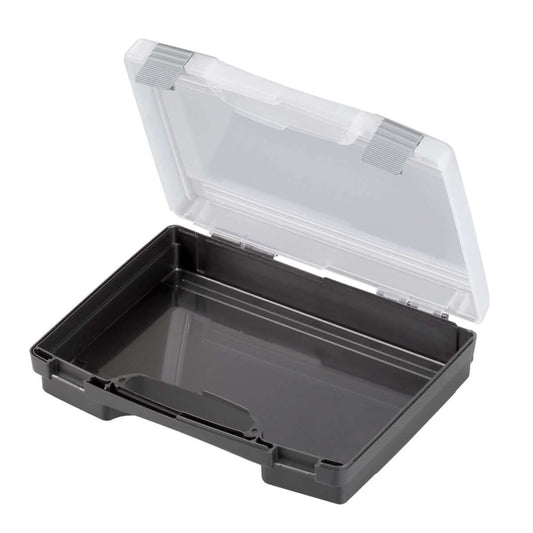 SP PAN 170/26H60 Transparent and Black Polypropylene Carry Case, empty, dimensions 260x210x60mm