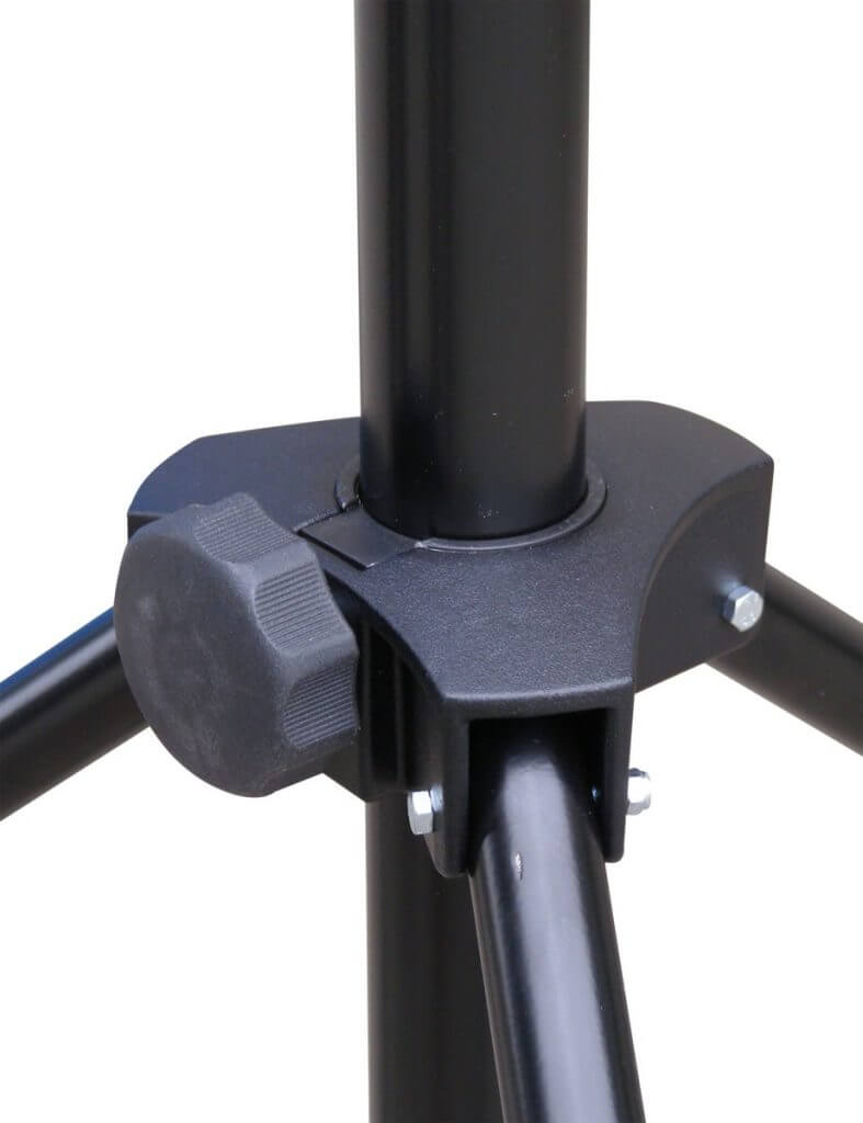 Athletic 50kg 1.4m Black Speaker Stand displayed in an image.
