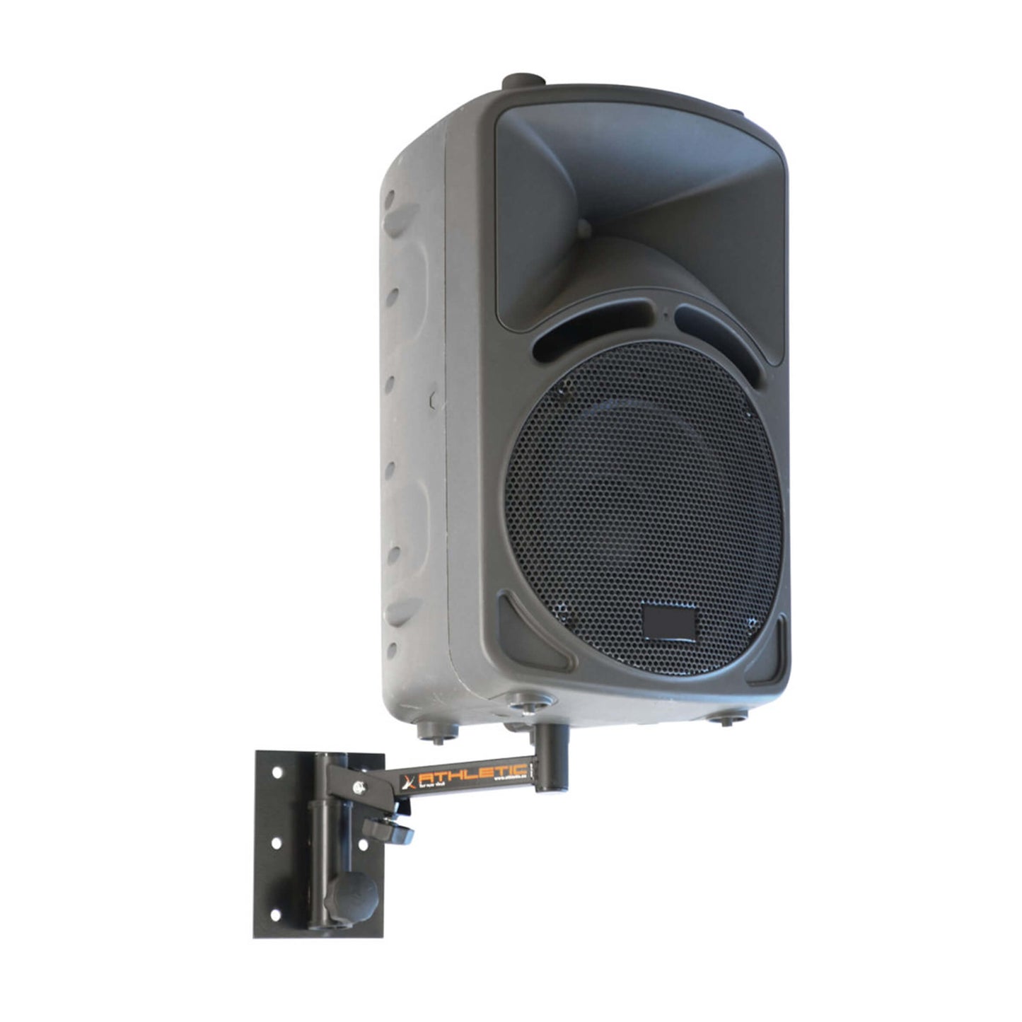 ATHLETIC WR-200 Adjustable Speaker Wall Bracket with a 40kg load capacity and 20cm arm length, designed for mounting speakers securely.