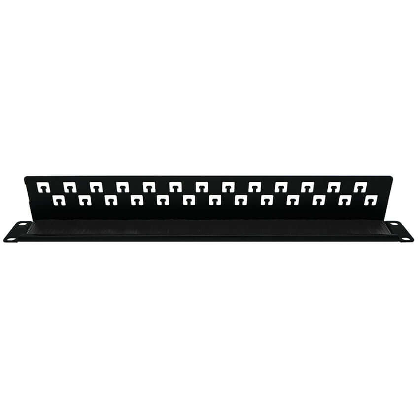 Linkbasic 19-Inch Rack Mount Brush Panel designed for cable management in server racks.