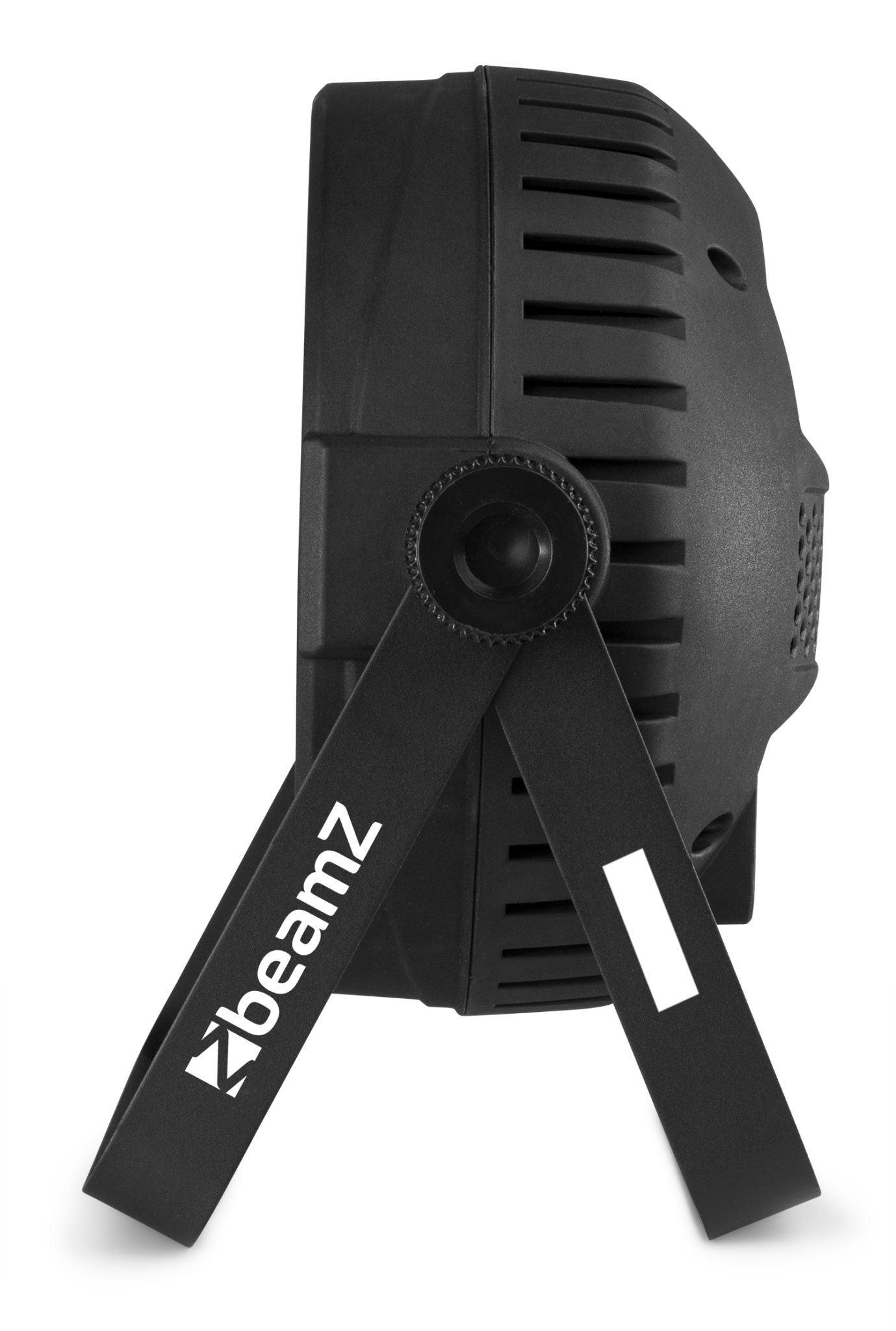 Side view of the BT420 Lightweight Par 7x 10W + SMD Combi Effect with RGBW color mixing and dynamic backlighting by beamZ.