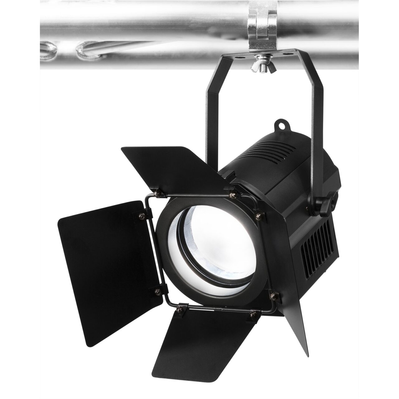 Angled view of the BTF440Z Mini Fresnel Zoom 4x 40W RGBW COB LED - Ideal for theaters, studios, and events 4.