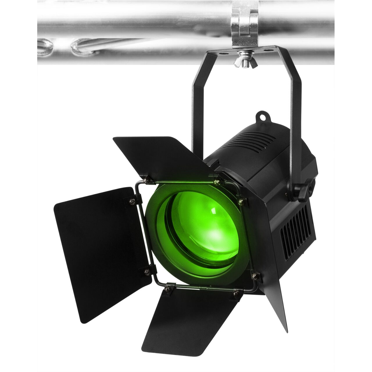 Angled view of the BTF440Z Mini Fresnel Zoom 4x 40W RGBW COB LED - Ideal for theaters, studios, and events 5.