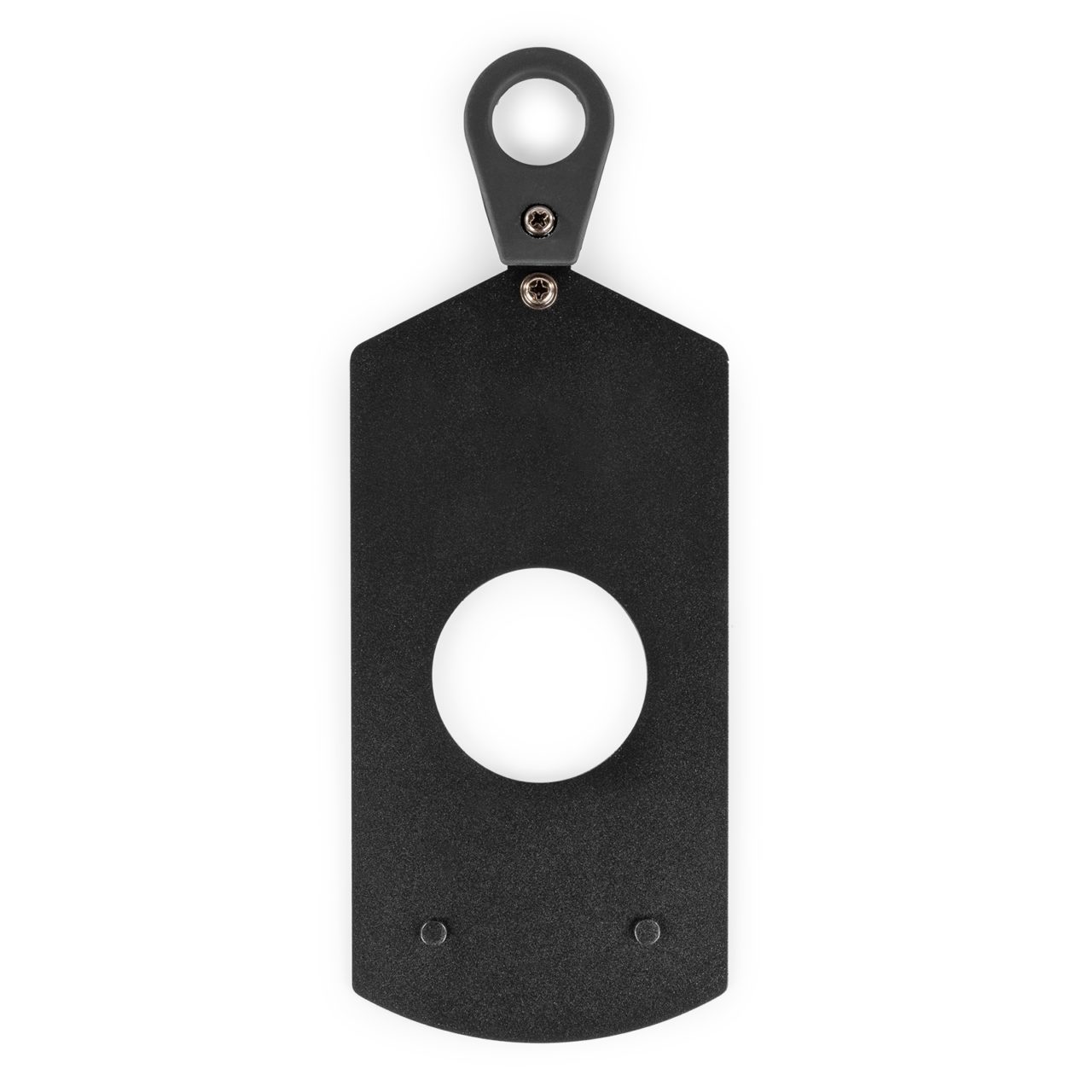 Top view of the BTS Gobo Holder D-Size in black by BeamZ Pro with a 53.3mm OD and 40mm IA, perfect for BTS lens tubes 1.