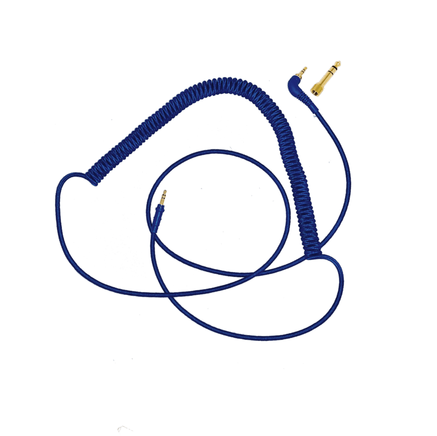 AIAIAI C74 Coiled Blue 1.5M Woven Cable - Ed Banger Limited Edition with Adapter