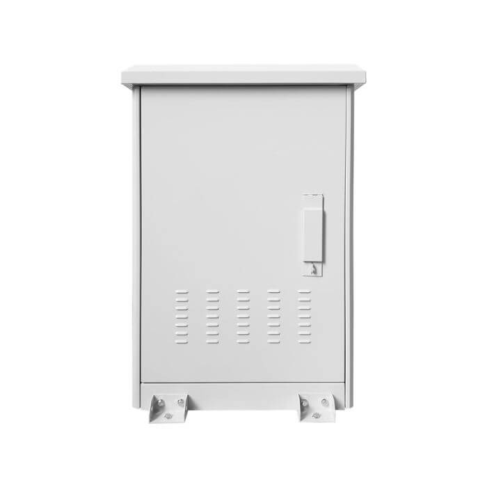 Scoop 18U Outdoor Cabinet with 600mm depth and two fans, designed for outdoor use.