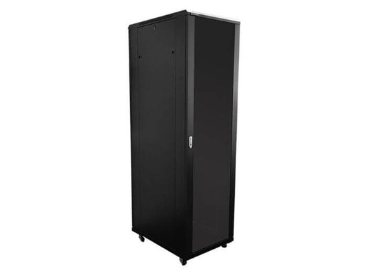 Linkbasic 42U cabinet with 800mm depth, featuring 4 cooling fans and 3 shelves, designed for server storage.
